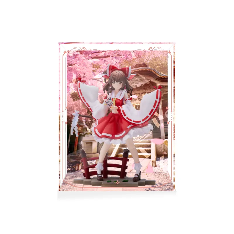 AOWOBOX Compatibility With FuRyu TENITOL Touhou Project Marisa Ichinose Figure Display Case Model Accessories-0
