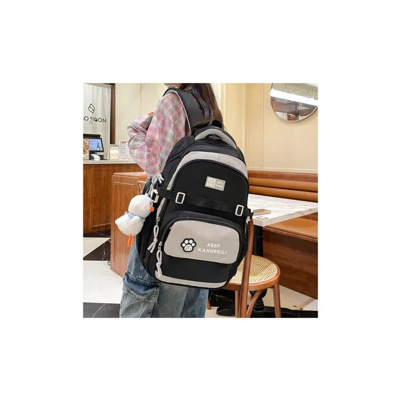 NX DOUGHNUT Nylon Backpack Unisex Navy Blue/Black/Purple/Green/Pink/Brown-7