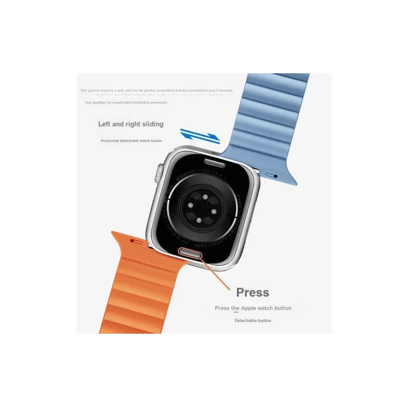 ZHISHENG Apple Compatibility Watch Band 38/40/41/42/44/45 Watch Dial All Silicone Material-15