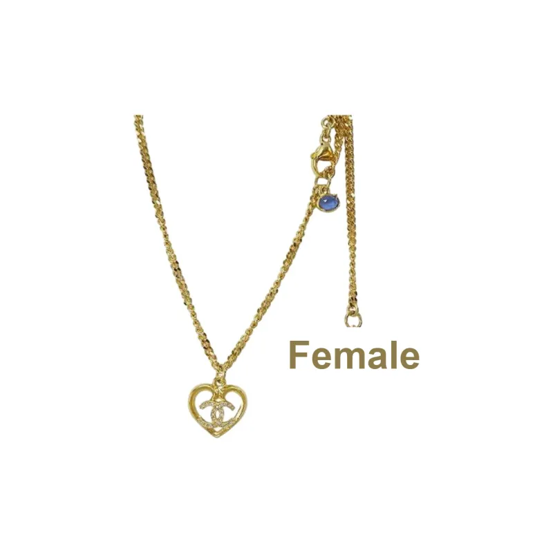 CHANEL 1995 Cc Heart Pendant Necklace-4