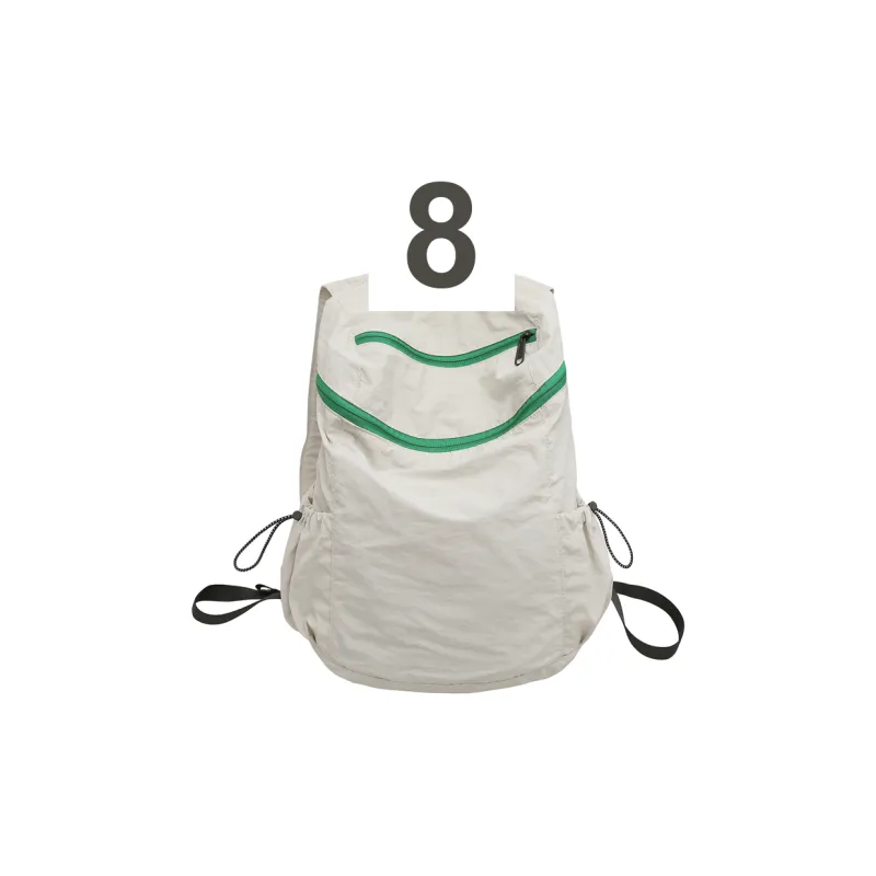 Alcohol Dragon Nylon Spell PU Backpack Regular Women's Black/White/Silver-14