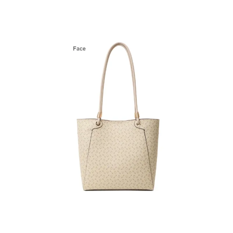 Why Artificial Leather Tote Bag, Shopping Bag, Handbag, Shoulder Bag Medium Size Women's Coffee/Apricot-2