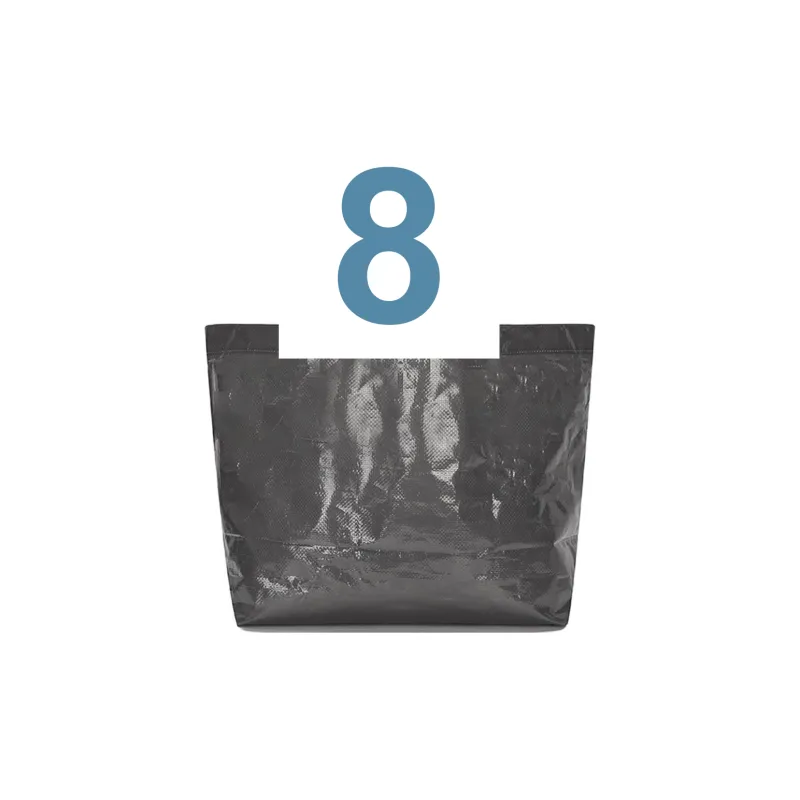 MATIN KIM Waterproof Oilcloth Tote Bag Shopping Bag Handbag Unisex Gray-1