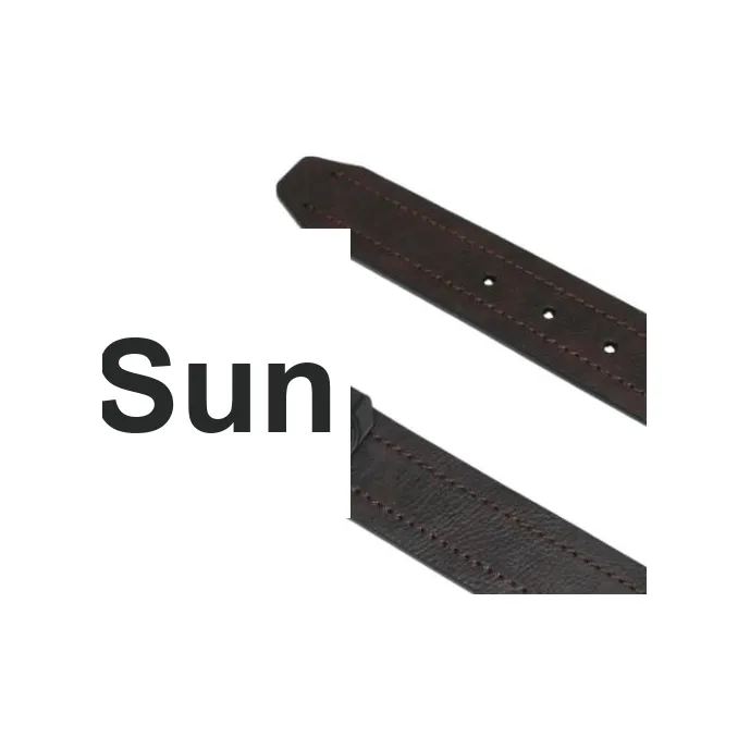 Dickies Letter Logo Pin Buckle Leather Belts Men's Brown Width: 3.8CM-2