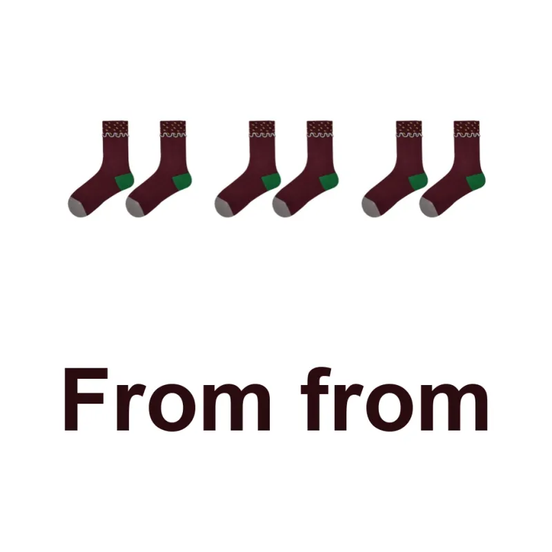 Vine Color Mid Calf Socks Women's 5 Pack-9