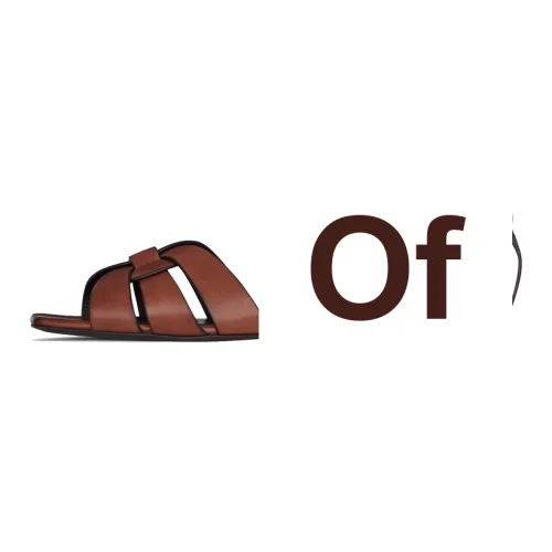 SAINT LAURENT Tribute One Strap Sandals 0.5cm Women's Toffee Brown