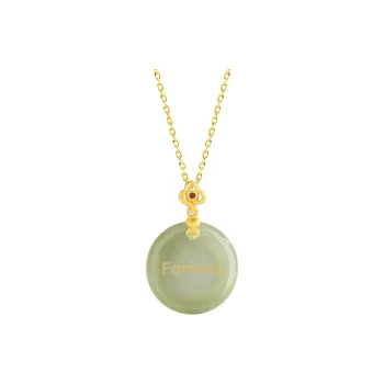Andaozi Hetian Jade Necklaces Green Jade Women's