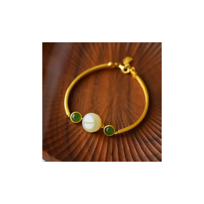 Jade Ink Love New Chinese Style Minimalist Style Versatile White Jade Unisex-2