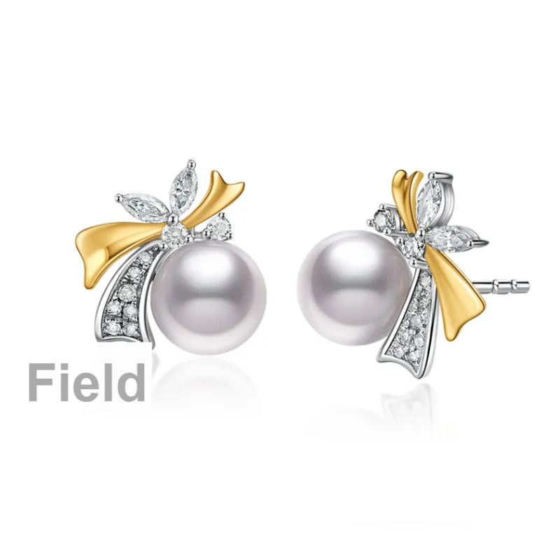ME LUXE Saltwater Pearl Stud Earrings Women's-0