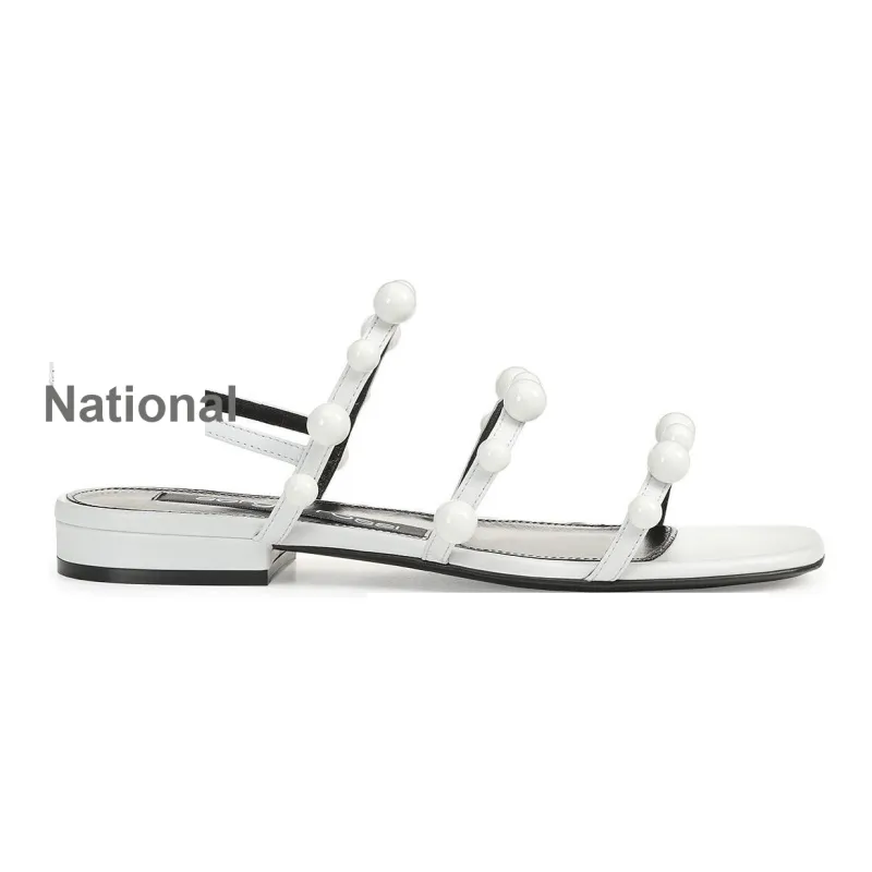 SERGIO ROSSI Sr Chupetas Roman Sandals Women's White-1