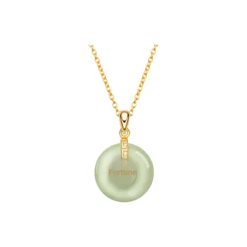 Andaozi Necklaces Pale Greenish White Jade Women's