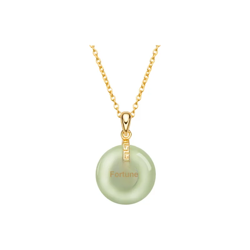 Andaozi Necklaces Pale Greenish White Jade Women's-0