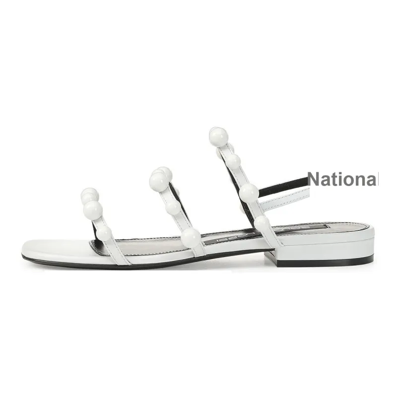 SERGIO ROSSI Sr Chupetas Roman Sandals Women's White-0