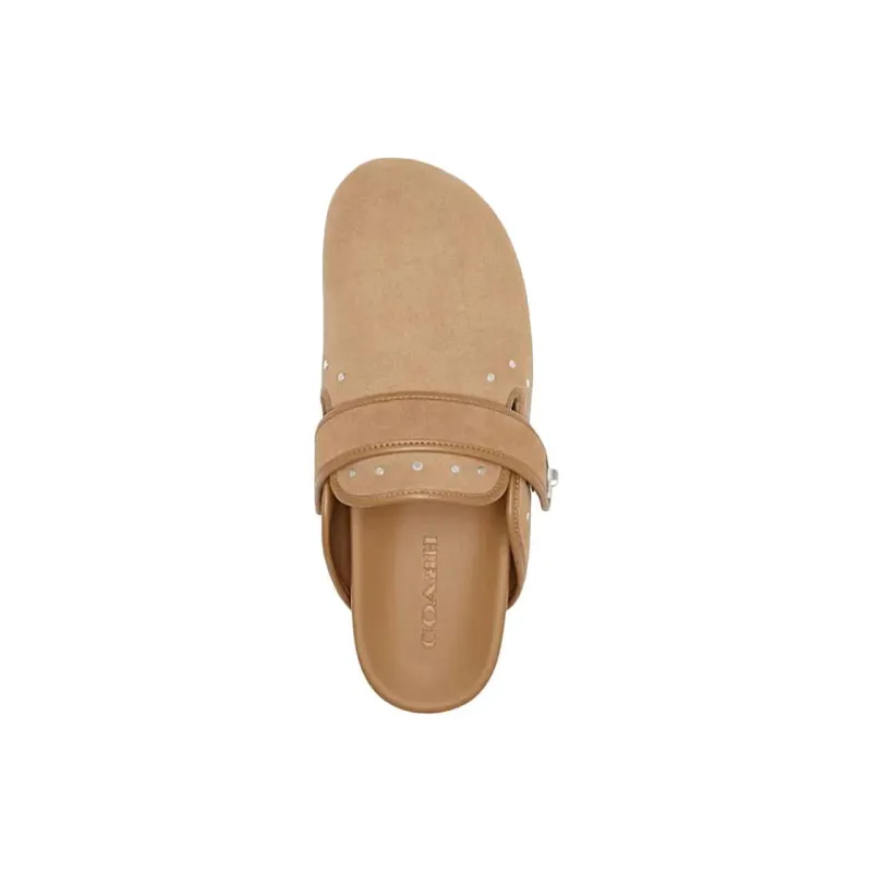 COACH Blake Closed Toe Slippers Women's Brown-4