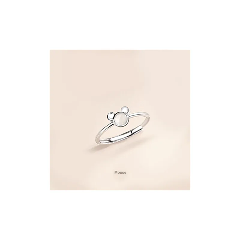 Xifeng Building Chalcedony S925 Sterling Silver Inlay Ring Women's-24