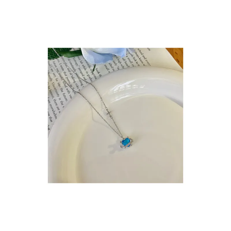 KING OF BLING 925 Sterling Silver With Zircon Necklaces Women's Good Luck-6
