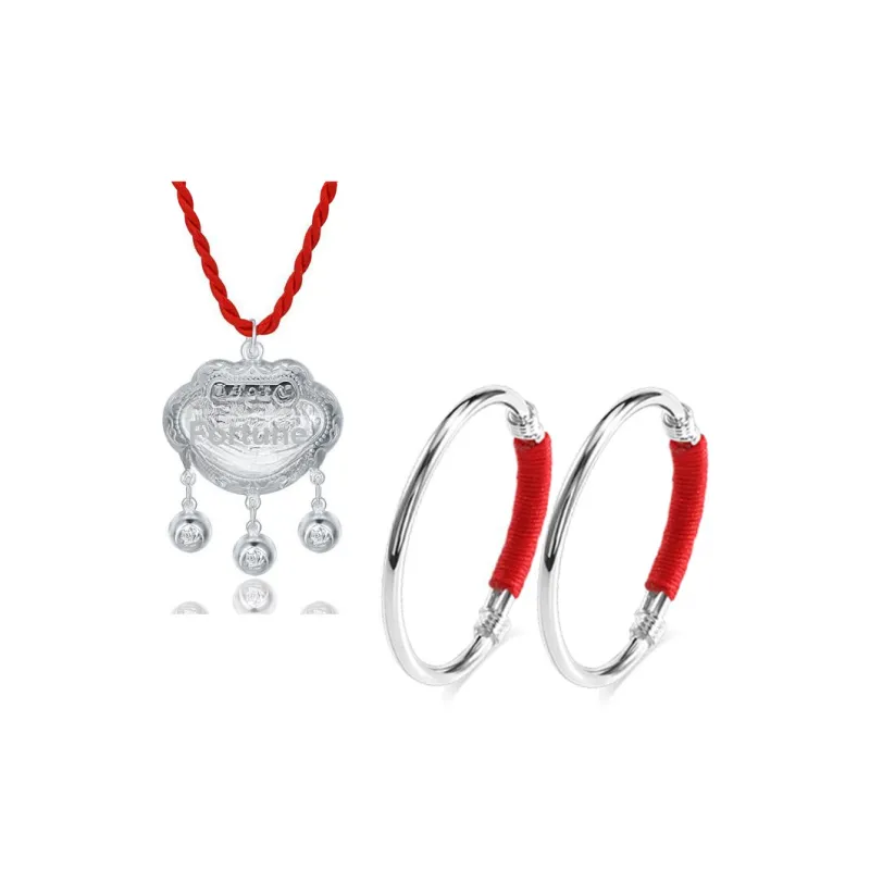 Bifeiman 999 Fine Silver Sterling Silver Necklace Kids'-48