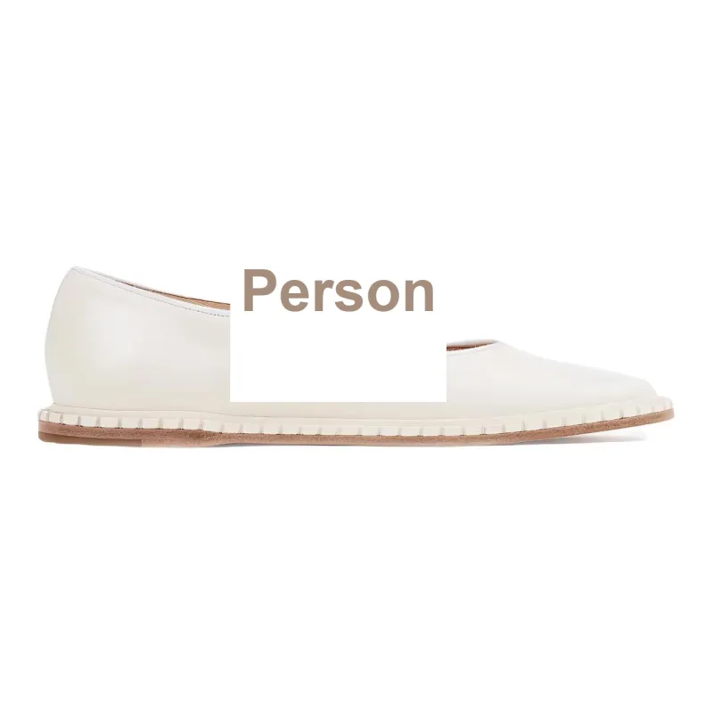 Chloe Flat Casual Single Shoes 0.5cm Women's White-1