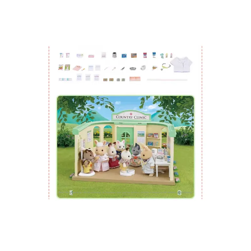 Sylvanian Families Forest Little Clinic Dolls Plush Doll 9.5cm Height-3