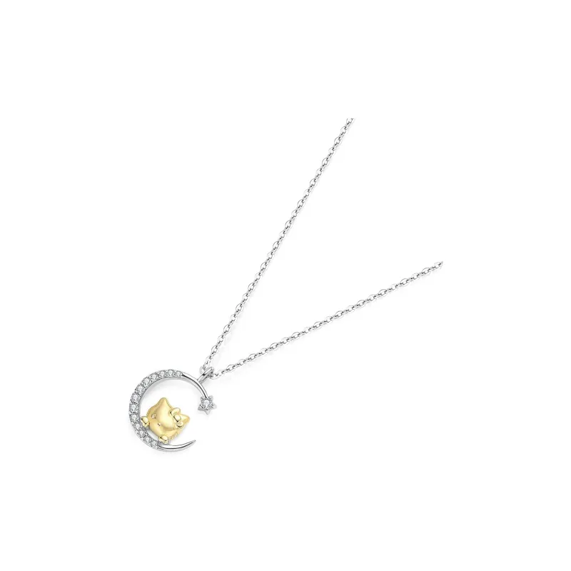 Sanrio S925 Silver, Princess On The Run, Collarbone Chain Necklace, Gift Box Set Women's-1