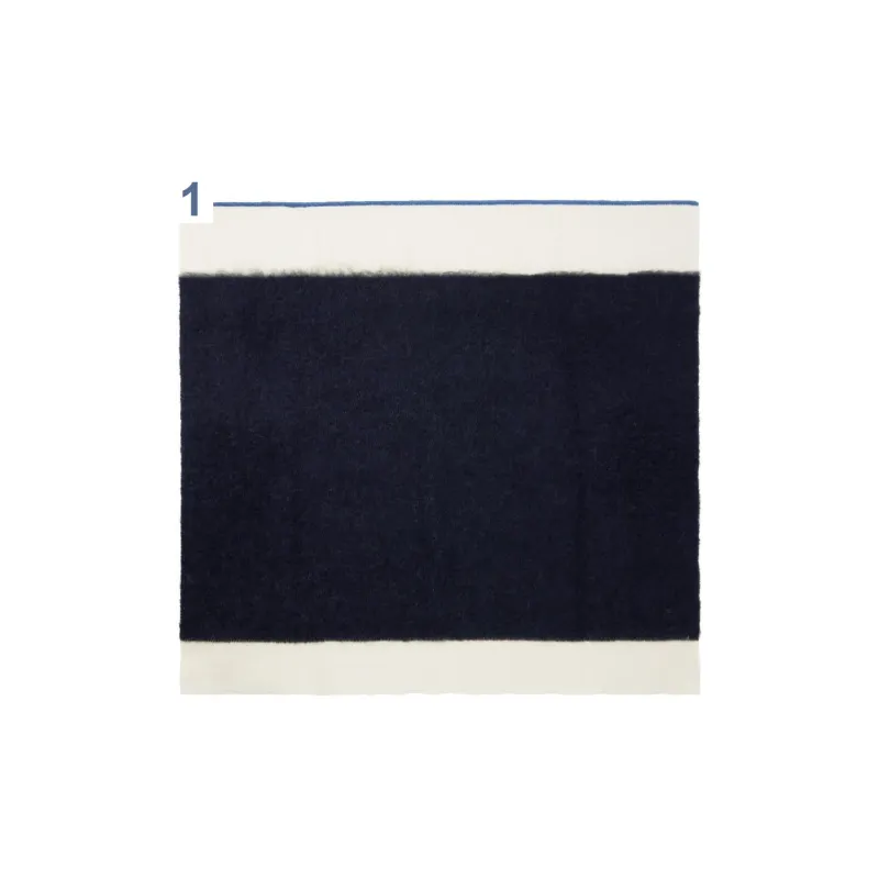 Jacquemus Cotton Knit Scarves Women's Gray White And Blue-1