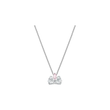 Swarovski Bee A Queen Faux Crystal Rhodium Plated Necklaces Women's Pink