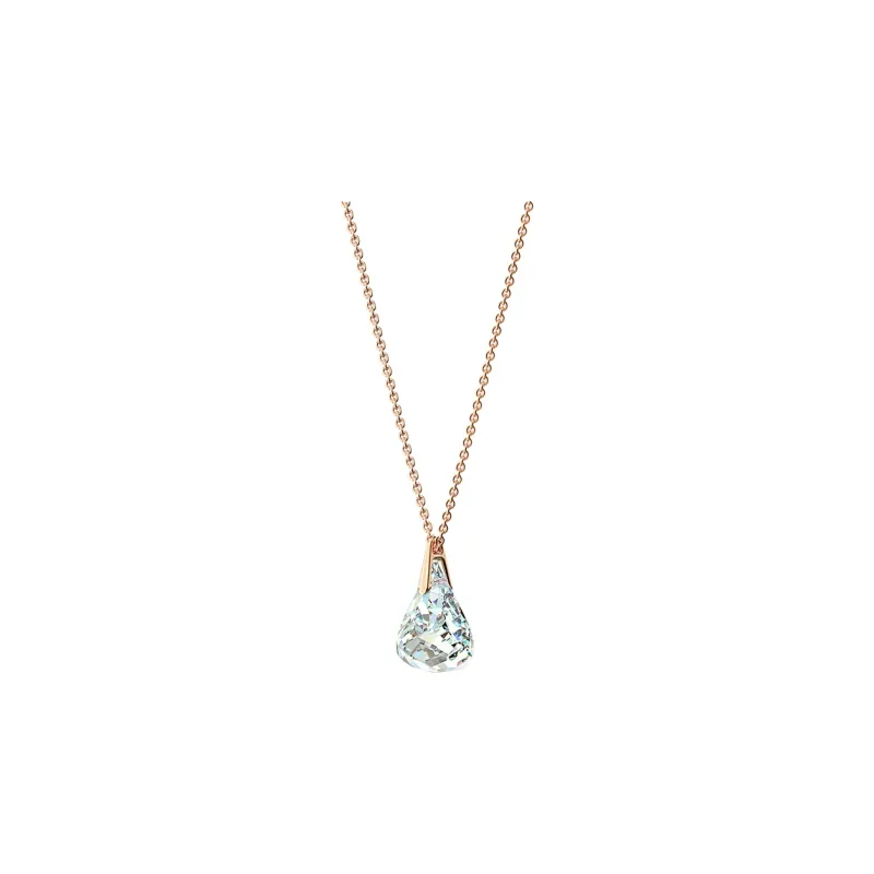 Swarovski Spirit Rhodium Plated Necklaces Women's White/Rose Gold-4
