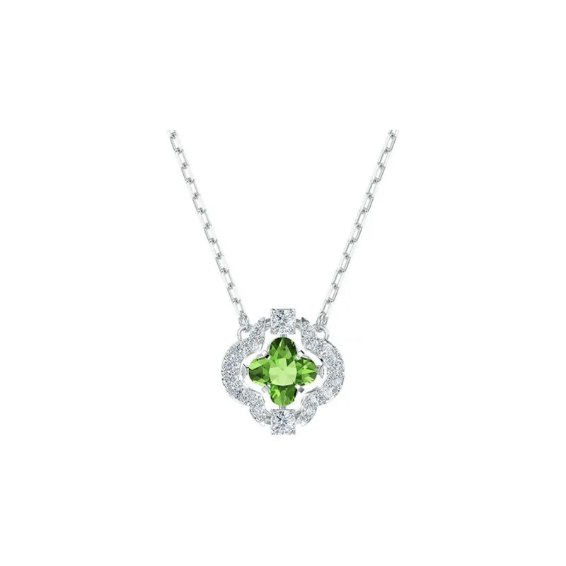 Swarovski Sparkling Dance Necklaces Women's White Gold Plated-1