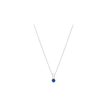 Swarovski Attract Trilogy Rhodium Plated Necklaces Women's Blue