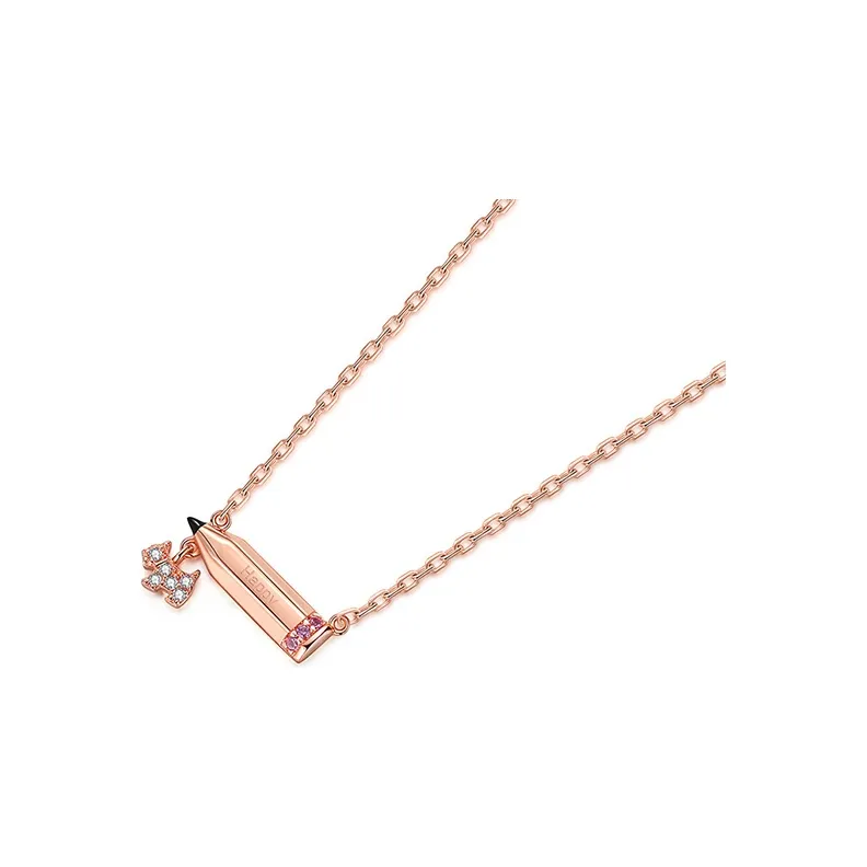 Agatha Zircon Necklace Collarbone Chain Women's Rose Gold-3
