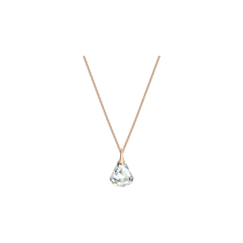 Swarovski Spirit Rhodium Plated Necklaces Women's White/Rose Gold-3