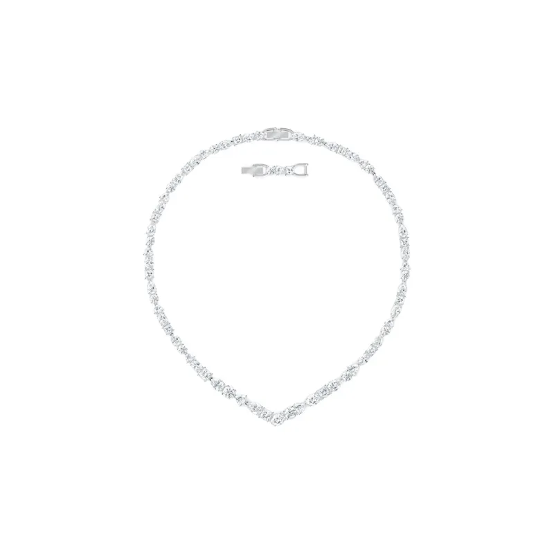 Swarovski Tennis Deluxe Silver White Necklaces Women's-0