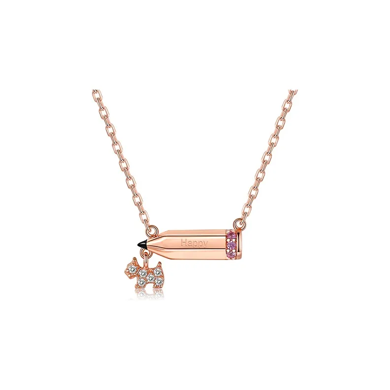 Agatha Zircon Necklace Collarbone Chain Women's Rose Gold-2