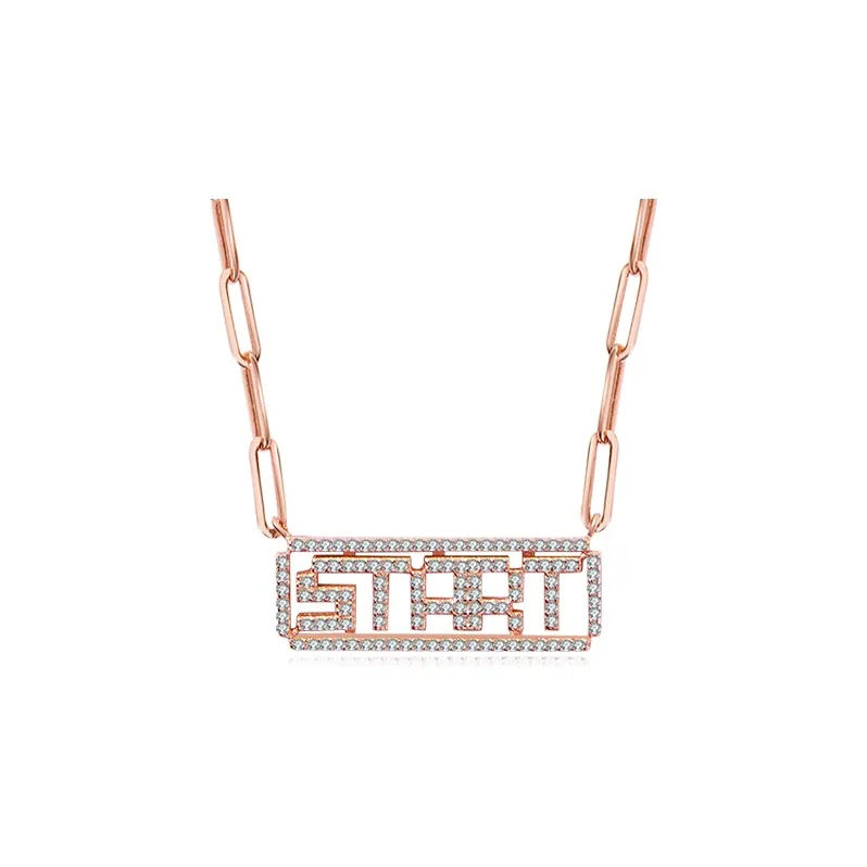 Agatha 925 Sterling Silver Collarbone Chain Necklace Unisex-4