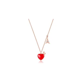 Agatha Synthetic Cubic Zirconia/Rhinestone, 925 Sterling Silver Necklace, Collarbone Chain, Bestie Women's