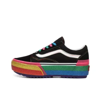 Old Skool Vans Stacked 'Glitter Black Rainbow' Women's