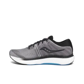 Saucony Hurricane Cushioned Slip Resistant Support Lightweight Low Top Running Shoes Men's Gray Black