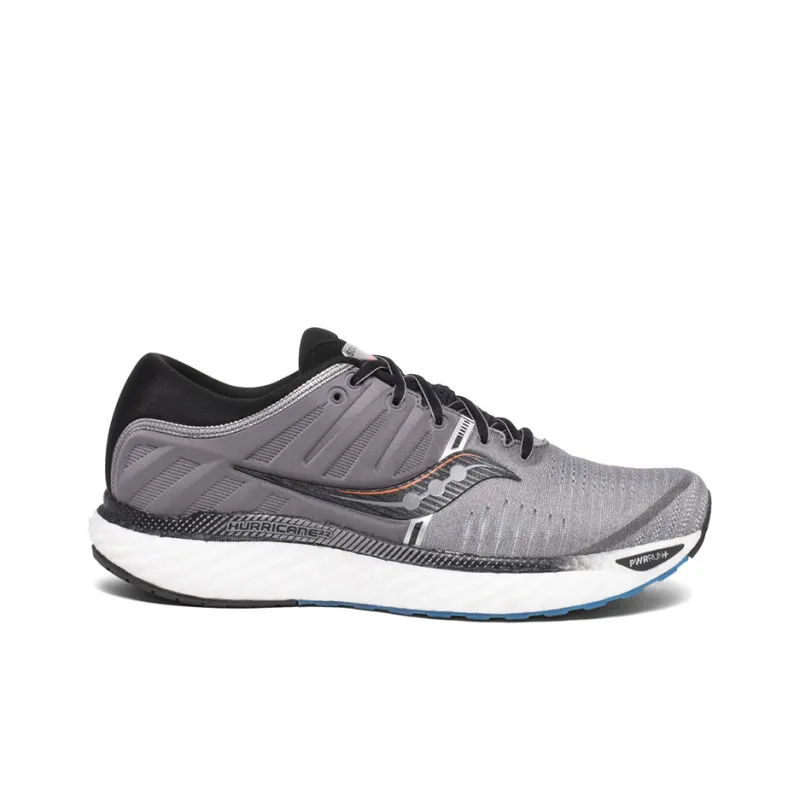 Saucony Hurricane Cushioned Slip Resistant Support Lightweight Low Top Running Shoes Men's Gray Black-1