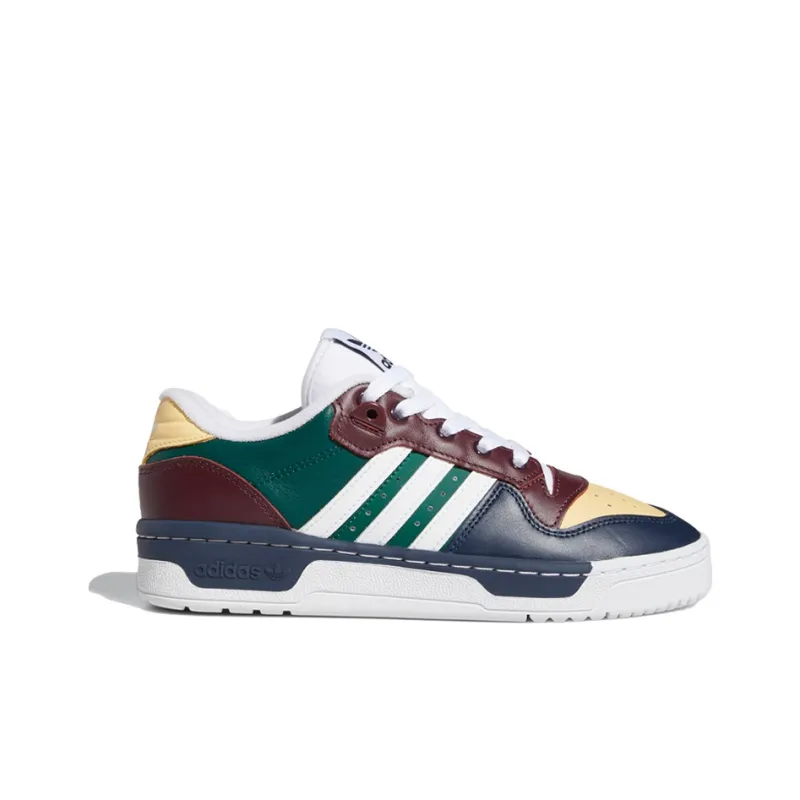 Adidas Originals Rivalry Slip Resistant Low Top Skateboard Shoes Women's Green Brown Blue-1