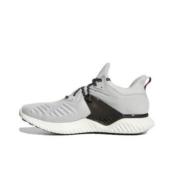 Adidas AlphaBounce Beyond 2 Anti Slip Wear Resistant Low Top Marathon Running Shoes Men's Gray White Red