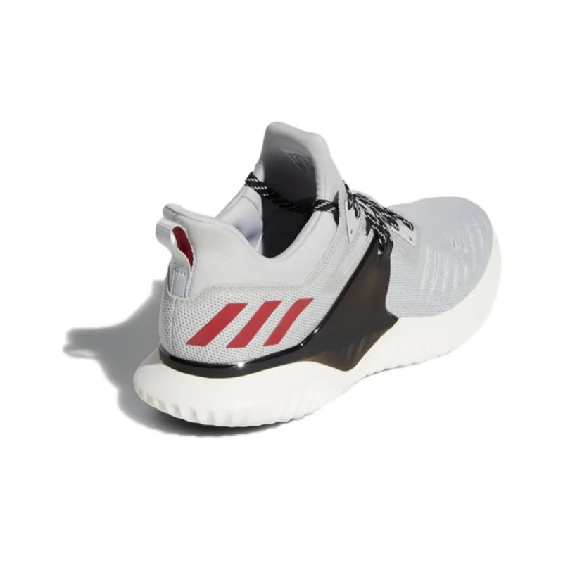 Adidas AlphaBounce Beyond 2 Anti Slip Wear Resistant Low Top Marathon Running Shoes Men's Gray White Red-5