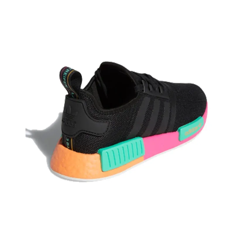 Adidas Nmd R1 Black Shock Pink Women's-5