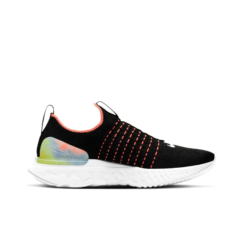Nike React Phantom Run Flyknit Premium Black Bright Mango Women's-2
