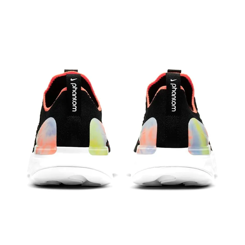 Nike React Phantom Run Flyknit Premium Black Bright Mango Women's-6