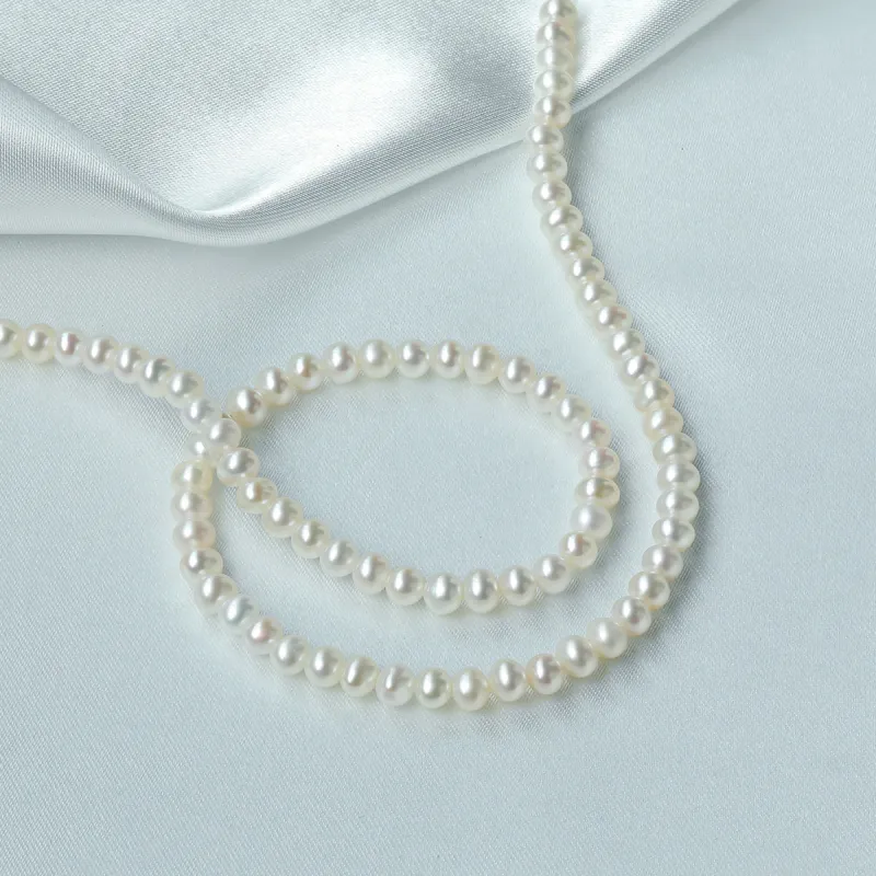 Oriental Jade Freshwater Pearl Necklaces Women's-3