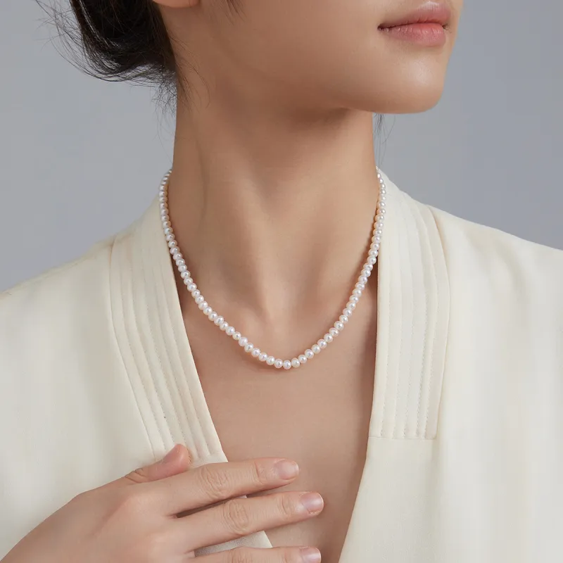 Oriental Jade Freshwater Pearl Necklaces Women's-1