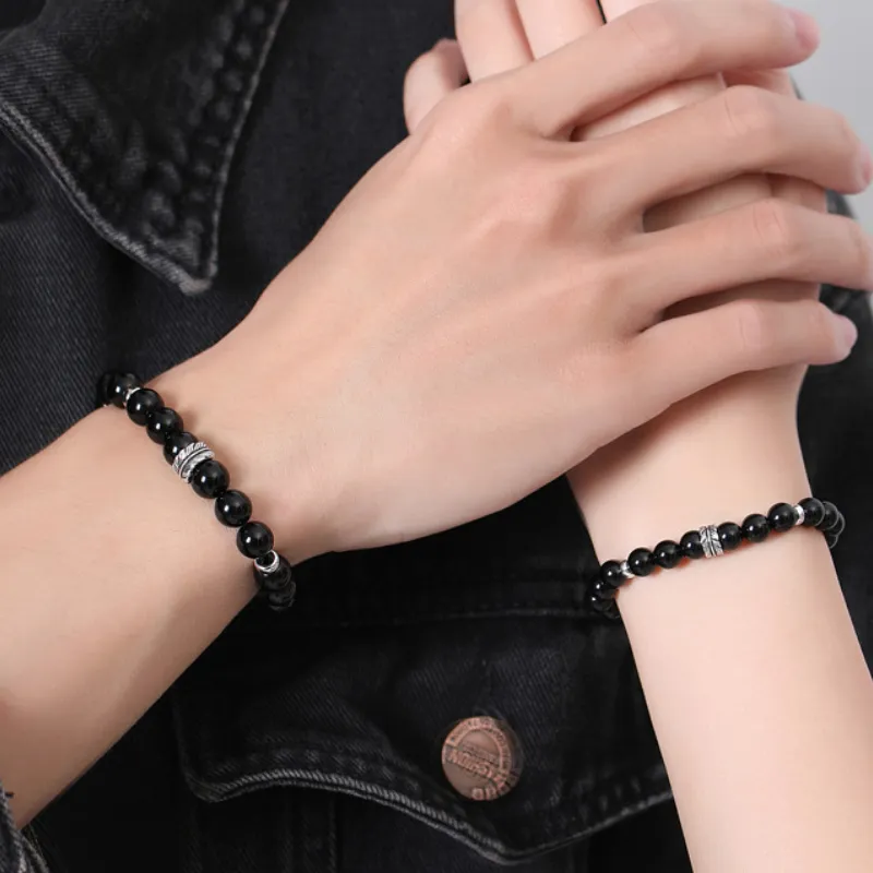 Beth Jewelry Obsidian Bracelets Unisex-5