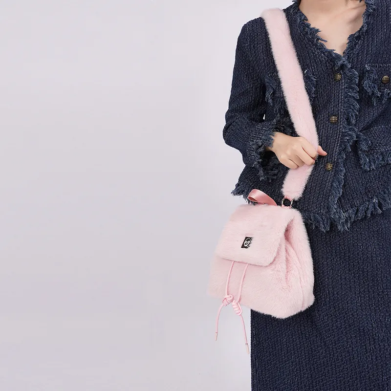 REBIRTH Plush Backpack Regular Unisex Ink Night Gray/Blush-9