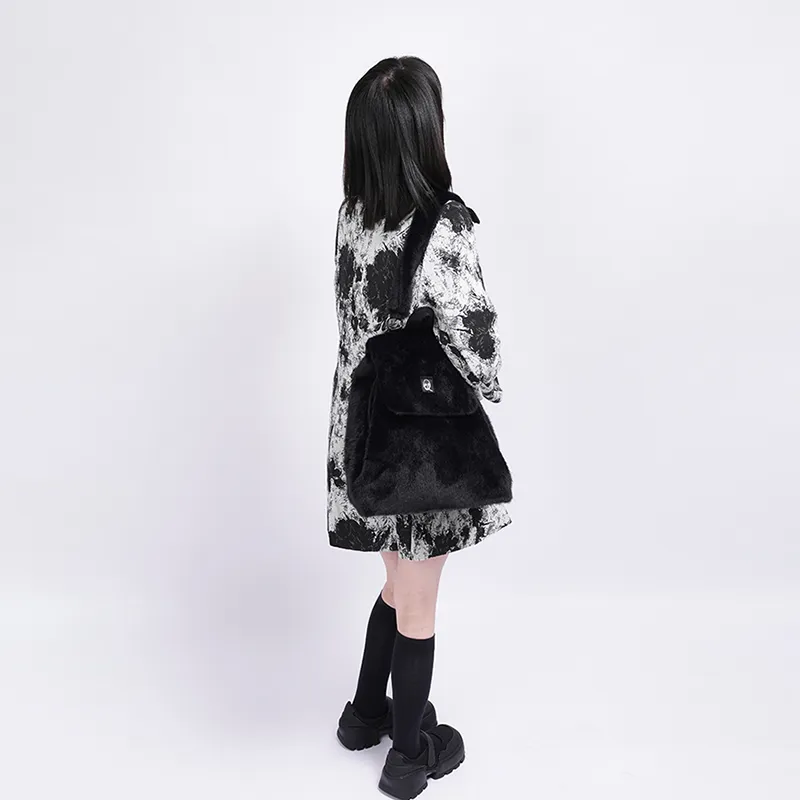 REBIRTH Microfiber Synthetic Leather Backpack Regular Unisex Purple Happiness Blue Macaron Black Fairy-24