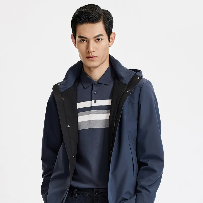 GOLDLION FW24 Jackets Coats Men's Blue Gray-2